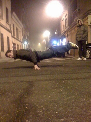 B-boying has been a very important component of my life (here I'm holding myself in planche position)